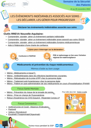 Semaine de la sécurité des patients (SSP) : Déclarer les évènements ...